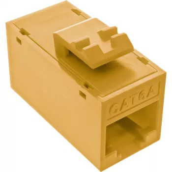 InLine Keystone RJ45-bus, onafgeschermd, Cat.6A, 8-pack, geel
