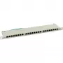 InLine Patchpanel Cat.6 24 poorts 19 inch 0,5 HE lichtgrijs RAL7035