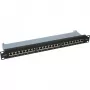 InLine Patchpanel Cat.6 24 poorts 19 inch 1HE zwart RAL9005
