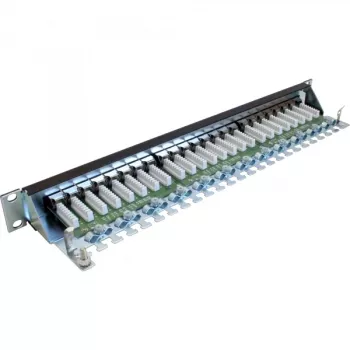 InLine Patchpanel Cat.6 24 poorts 19 inch 1HE zwart RAL9005