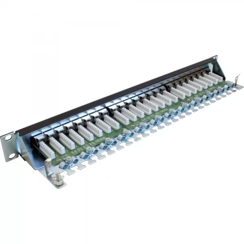 InLine Patchpanel Cat.6 24 poorts 19 inch 1HE zwart RAL9005