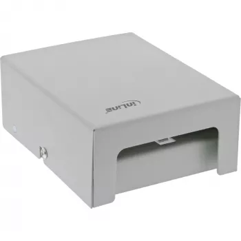 InLine Desktop consolidation point box 4x Keystone RJ45, metaal, RAL7035