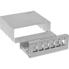 InLine Desktop consolidation point box 6x Keystone RJ45, metaal, RAL7035