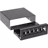 InLine Desktop consolidation point box 6x Keystone RJ45, metaal, zwart RAL9005