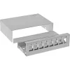 InLine Desktop consolidation point box 8x Keystone RJ45, metaal, RAL7035