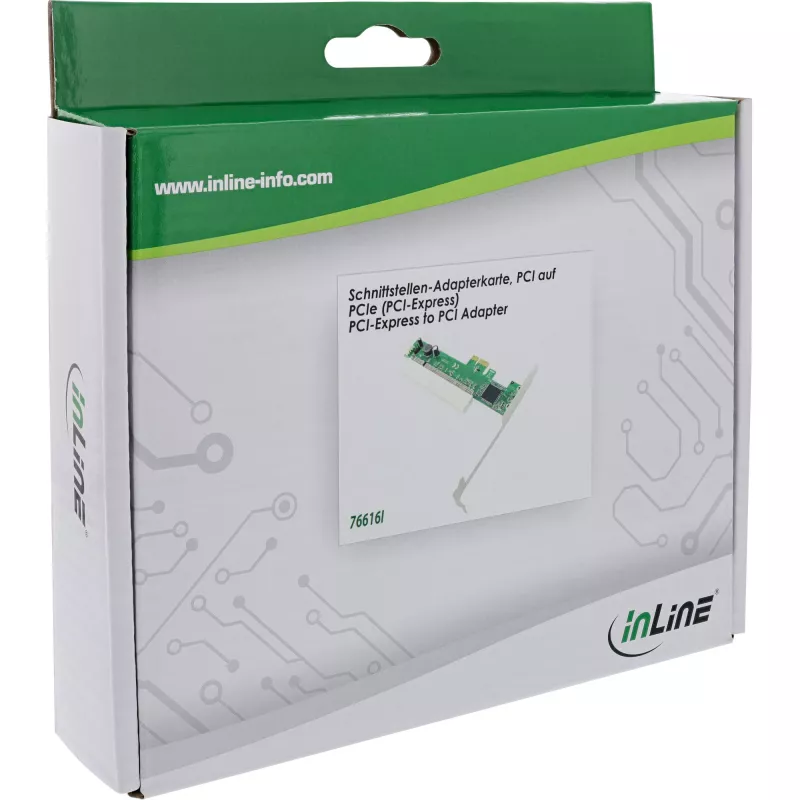 InLine PCI-interface-adapter naar PCIe-interfacekaart 76616I