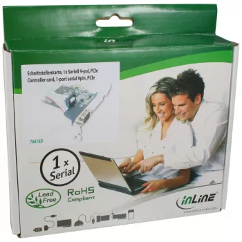 InLine interfacekaart 1 poort serieel 9 pin PCIe, InLine, 76618D