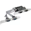 InLine interfacekaart 4 poorts serieel 9 pin PCIe PCI-Express 76623C