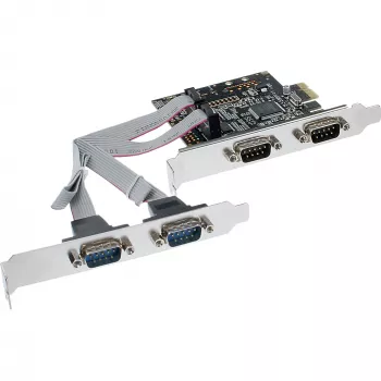InLine interfacekaart 4 poorts serieel 9 pin PCIe PCI-Express 76623C