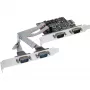InLine interfacekaart 4 poorts serieel 9 pin PCIe PCI-Express 76623C