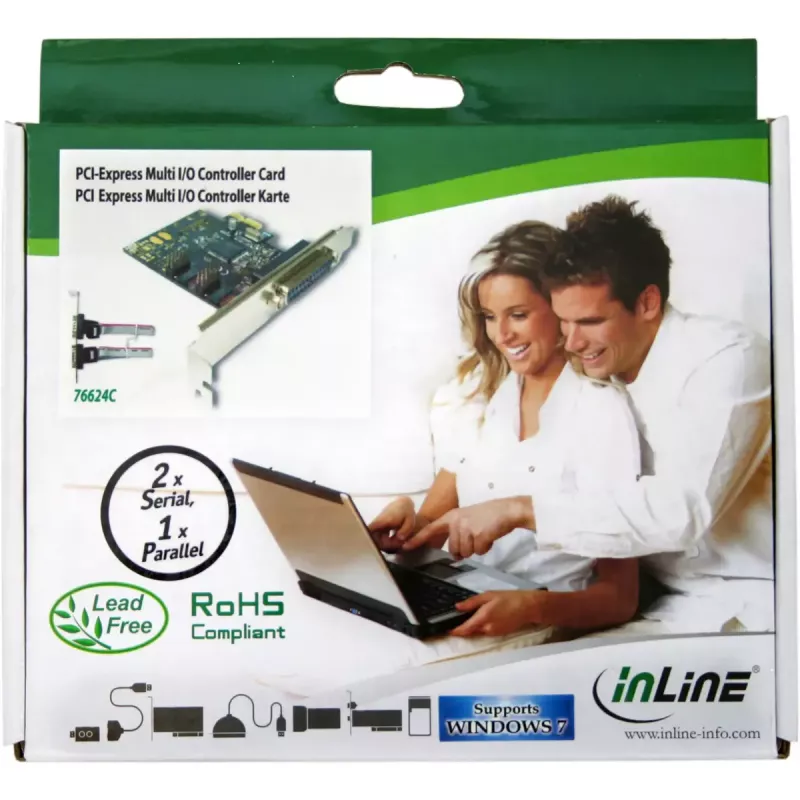 InLine interfacekaart 1 poort 25 pin parallel + 2 poorts 9 pin serieel PCIe