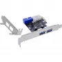 InLine 2+2-poorts USB 3.2 Gen.1 hostcontroller, PCIe, met SATA-voeding + LP-beugel