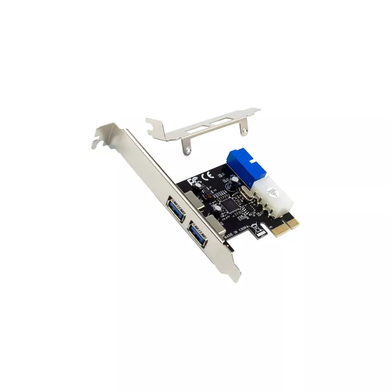 InLine 2+2-poorts USB 3.2 Gen.1 hostcontroller, PCIe, met SATA-voeding + LP-beugel