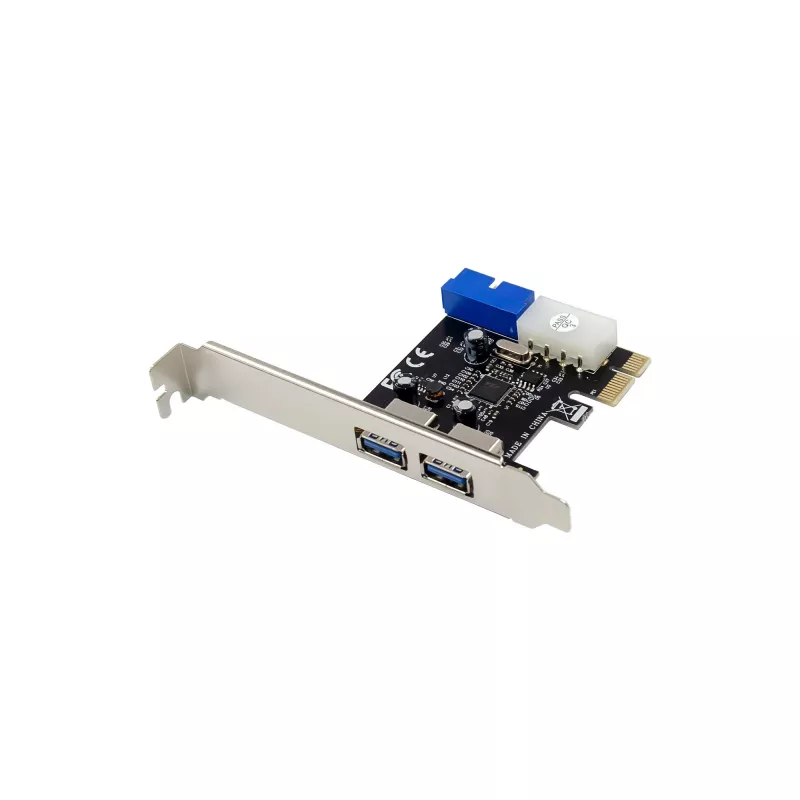 InLine 2+2-poorts USB 3.2 Gen.1 hostcontroller, PCIe, met SATA-voeding + LP-beugel