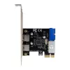 InLine 2+2-poorts USB 3.2 Gen.1 hostcontroller, PCIe, met SATA-voeding + LP-beugel
