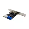 InLine 2+2-poorts USB 3.2 Gen.1 hostcontroller, PCIe, met SATA-voeding + LP-beugel