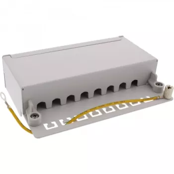 InLine patchpanel Cat.6A tafel-/wandmontage 8 poorten lichtgrijs RAL7035