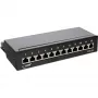 InLine patchpanel Cat.6A tafel-/wandmontage 12 poorten zwart