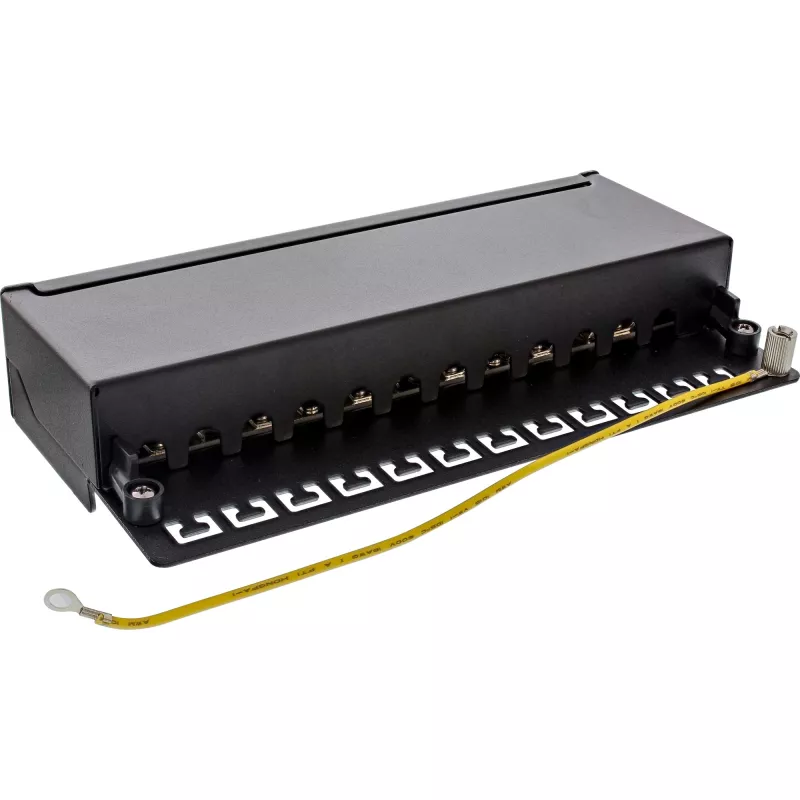 InLine patchpanel Cat.6A tafel-/wandmontage 12 poorten zwart