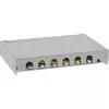 InLine Patchpanel Cat.6A 0,5HE 6-poorts, tafel/wand/rail, grijs met stofkap