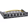 InLine patchpanel Cat.6A 0,5U 6-poorts, tafel/wand/rail, zwart met stofbescherming