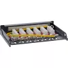 InLine patchpanel Cat.6A 0,5U 6-poorts, tafel/wand/rail, zwart met stofbescherming