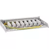 InLine Patchpanel Cat.6A 0,5HE 8-poorts, tafel/wand/rail, grijs, stofkap