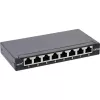 InLine Patchpanel Cat.6A 0,5HE 8-poorts, tafel-/wandmontage zwart RAL9005
