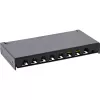 InLine Patchpanel Cat.6A 0,5HE 8-poorts, tafel-/wandmontage zwart RAL9005