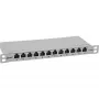 InLine 10 inch Patchpanel Cat.6A 0,5HE 12-poorts, met stofkap, grijs