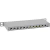 InLine 10 inch Patchpanel Cat.6A 0,5HE 12-poorts, met stofkap, grijs