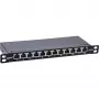 InLine 10 inch Patchpanel Cat.6A 0,5HE 12-poorts, met stofkap, zwart