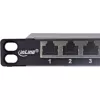 InLine 10 inch Patchpanel Cat.6A 0,5HE 12-poorts, met stofkap, zwart