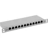 InLine Patchpanel 10 inch Cat.6A 0,5HE 12-poorts lichtgrijs RAL7035