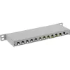 InLine Patchpanel 10 inch Cat.6A 0,5HE 12-poorts lichtgrijs RAL7035