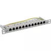 InLine Patchpanel 10 inch Cat.6A 0,5HE 12-poorts lichtgrijs RAL7035