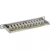 InLine Patchpanel 10 inch Cat.6A 0,5HE 12-poorts lichtgrijs RAL7035