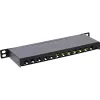 InLine Patchpanel 10 inch Cat.6A 0,5HE 12-poorts zwart RAL9005