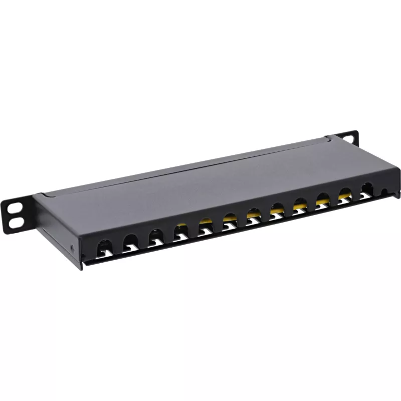 InLine Patchpanel 10 inch Cat.6A 0,5HE 12-poorts zwart RAL9005