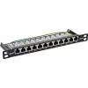 InLine Patchpanel 10 inch Cat.6A 0,5HE 12-poorts zwart RAL9005