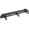 InLine 16-voudig Patchpanel, Keystone-leegpaneel met 3 houders, 19 inch, 1HE zwart