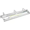 InLine Patch Panel Cat.6A 16-voudig, met 3 kabelmanagementbeugels, 16 keystones, 19 inch, 1HE, grijs