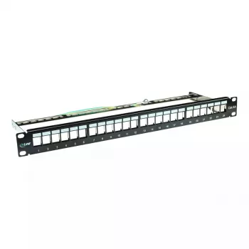 Blind patchpanel InLine 76824B 19 inch Cat.6A 24 poorten 1U zwart