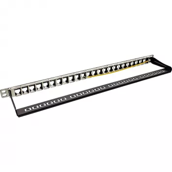 Blind patchpanel 19 inch InLine 76824C 24 poorten voor RJ45-keystones 0,5U zwart