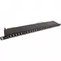 InLine Patch Panel 19 inch Cat.6A 24 poorts 0,5HE zwart RAL 9005