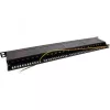 InLine Patch Panel 19 inch Cat.6A 24 poorts 0,5HE zwart RAL 9005