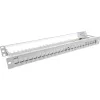InLine blind patchpanel met uittrekbaar deel 19 inch 24 poorten 1U lichtgrijs