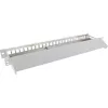 InLine blind patchpanel met uittrekbaar deel 19 inch 24 poorten 1U lichtgrijs