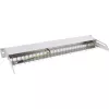 InLine blind patchpanel met uittrekbaar deel 19 inch 24 poorten 1U lichtgrijs