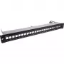 InLine blind patchpanel uittrekbaar 19 inch 24 poorten 1U zwart